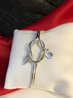 VOG KİŞİYE ÖZEL DÜĞÜM BİLEKLİK 925 AYAR GÜMÜŞ İSTENİLEN  HARFTE YAPILABİLİR ROZE,BEYAZ SEÇENEĞİ