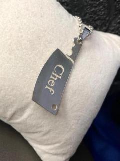  Vog Kişiye Özel Chef Şef Satır 925 Ayar Gümüş Kolye 