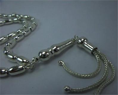 Vog Kişiye Özel 925 Ayar Erkek Gümüş Tesbih Arpa Kesim Küçük Boy 15gr