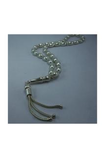 Vog Kişiye Özel 925 Ayar Erkek Gümüş Tesbih Çizgili Büyük Boy 23 gr