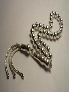 Erkek Gümüş Tesbih - Düz Küre Küçük Boy 16 gr • Işıklı Kutuda • Sevgiliye • Eşe • Babaya