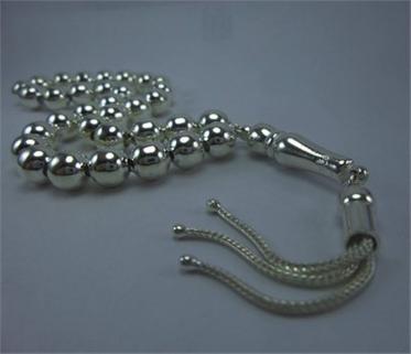 Vog Kişiye Özel 925 Ayar Erkek Gümüş Tespih Küre Büyük Boy 26 gr