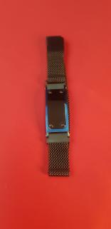 VOG KİŞİYE ÖZEL İSİM YAZILABİLEN MIKNATIS KİLİTLİ SAAT KORDONLU SİYAH VE MAVİ RENK ÇELİK BİLEKLİK 