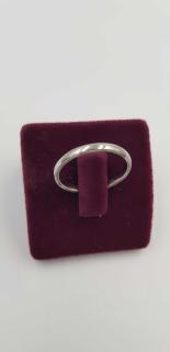 Vog Kişiye Özel İsim Yazılan 2mm Süper Ince Bombeli Beyaz Renk Çelik Alyans Yüzük