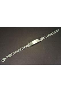 Vog Kişiye Özel İsim Yazılan Erkek 925 Ayar Gümüş Bileklik Künye Kalın Model