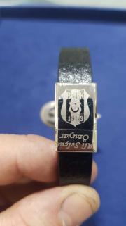 VOG KİŞİYE ÖZEL İSİM YAZILABİLEN KARTAL(EAGLE)SİYAH DERİ KORDONLU ÇELİK BİLEKLİK