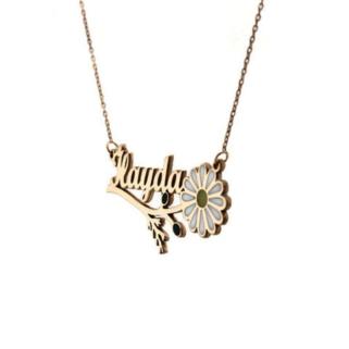 İlayda Yazılı Papatya İsim Kolye • 925 Gümüş • Işıklı Kutuda • Sevgiliye • Eşe • Anneye Kolye