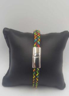  Vog Kişiye Özel Unisex Bahar Yaz Renkleri Basic Deri Örme Çelik Isim Yazılabilir Bileklik 