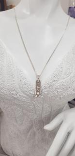 VOG KİŞİYE ÖZEL UNİSEX ANTİK MISIR HİYEROGLİF KARTUŞ İSİM KOLYE BEYAZ RENK GÜMÜŞ KOLYE SARI VE ROZE