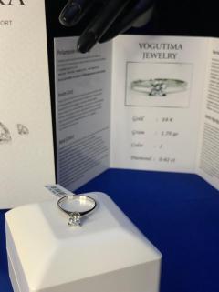 VOG MAZONİT TEK TAŞ YÜZÜK 14 AYAR BEYAZ ALTIN 1.75 GRM (0.42 CT)MAZONİT