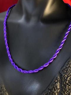 VOG MOR RENK İP HER TÜRLÜ KOLYE UCU TAKILAN UÇ KISMI PİRİNÇ KİLİT KISMI ÇELİK KOLYE