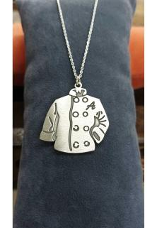 Vog  Kişiye Özel Master Chef Şef Ceketi 925 Ayar Gümüş Kolye