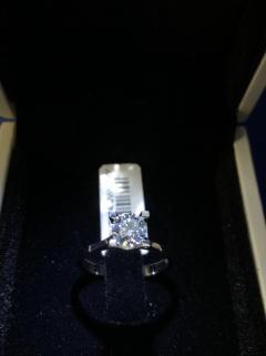 VOG MAZONİT TEK TAŞ YÜZÜK 14 AYAR BEYAZ ALTIN 2.94 GRM (0.77 CRT)MAZONİT