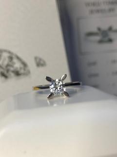 VOG MAZONİT TEK TAŞ YÜZÜK 14 AYAR BEYAZ ALTIN 3.17 GRM (0.93 CRT)MAZONİT