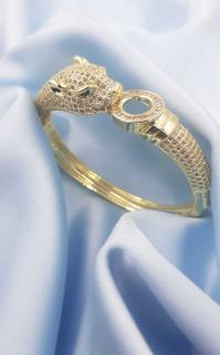 Kadın Çelik Bileklik - Jaguar,Panter Yeşil Renk • Sevgiliye • Eşe • Anneye • Arkadaşa Kelepçe