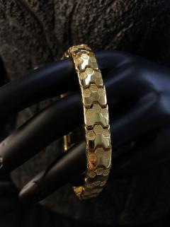 Kadın Gümüş Bileklik - Petek Model Sarı Renk • Işıklı Kutuda • Sevgiliye • Eşe • Hediye