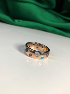 VOG  POMELATO İCONİCA ŞIK TASARIM RENKLİ ZİRCONİA TAŞLI ROZE RENK 925 AYAR  YÜZÜK,BEYAZ,SARI SEÇENEK