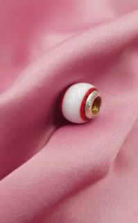 Vog Pandora’s Charm’s Beyaz-Kırmızı Murano Cam 925 Ayar Gümüş Charms