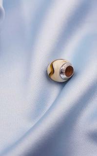 Vog Pandora’s Charm’s Kahve-Beyaz Murano Cam 925 Ayar Gümüş Charms