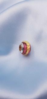 Vog Pandora’s Charm’s Kırmızı-Sarı Renkli Murona Cam 925 Ayar Gümüş Charms