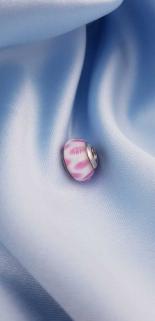Vog Pandora’s Charm’s Pembe-Beyaz  Renkli Murona Cam 925 Ayar Gümüş Charms