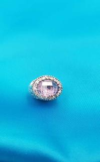 Vog Pandora’s Charm’s Pembe Faset  Kesim Taşlı 925 Ayar Gümüş Charms