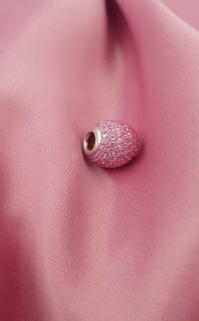 Vog Pandora’s Charm’s Pembe Swarovski Taşlı  925 Ayar Gümüş Charms