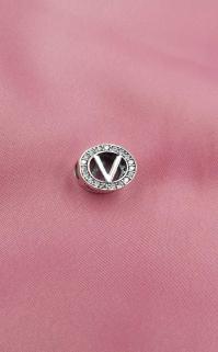 Vog Pandora’s Charm’s (V) Harf Taş Detaylı 925 Ayar Gümüş Charms