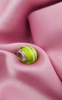 Vog Pandora’s Charm’s Yeşil Beyaz Murano Cam 925 Ayar Gümüş Charms