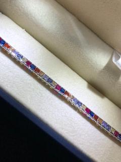 VOG RENKLİ BAGET TAŞLI SU YOLU 925 AYAR GÜMÜŞ BİLEKLİK