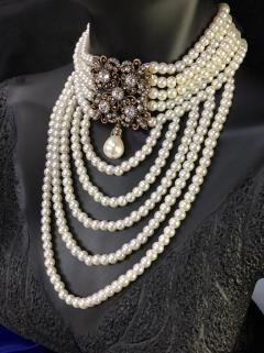 VOG ŞIK TASARIM İNCİ GERDANLIK CHOKER