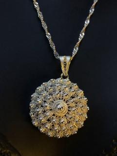 Vog Telkari Fırfır Zincirli 925 Ayar Gümüş Sevgiliye - Eşe - Anneye - Arkadaşa Hediye Kolye