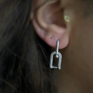 VOG TİFFANY MIKNATIS TASARIM 925 AYAR GÜMÜŞ BEYAZ RENK KÜPE SARI,ROZE RENK SEÇENEĞİ