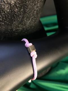 VOG KİŞİSELLEŞEN UNİSEX 14 AYAR ALTIN PEMBE İP KÜP BİLEKLİK