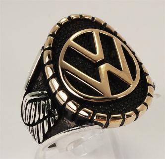 Erkek Gümüş Yüzük - Volkswagen Amblemli Logolu •Işıklı Kutuda • Sevgiliye • Eşe • Babaya Yüzük