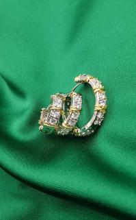 Vog Xuping Tiffany&Co Vip Kadın Micro Kaplama Swarovski Taşlı Çelik Küpe