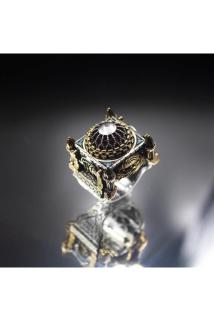 Erkek Gümüş Yüzük - Islam Usta Tasarımı Yeni Çağ Model 2 • Işıklı Kutuda • Yüzük