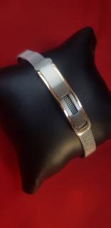 VOG KİŞİYE ÖZEL iSİM YAZILABİLEN SAAT KORDON DETAYLI ÇELİK BİLEKLİK