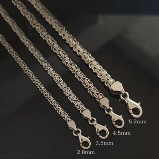 5.2mm Yassı Ezme Kral Model 925 Ayar Erkek Gümüş Bileklik