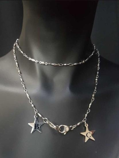 Vog Kişiye Özel Vip Xuping Model 2 Yıldız Tasarım 70 Cm Sevgiliye,Anneye,Arkadaşa Kolye,Zincir