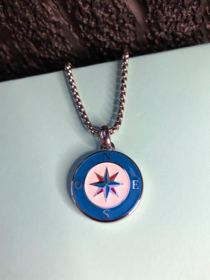 Vog 316 L Paslanmaz Çelik Kuzey Yıldızı Pusula Sevgiliye,Eşe,Babaya,Arkadaşa Hediye Kolye