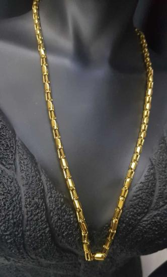 Vog Unisex Xuping Vip Model Perçinli Oval Tasarım Sevgiliye,Babaya,Eşe,Arkadaşa Hediye Çelik Kolye