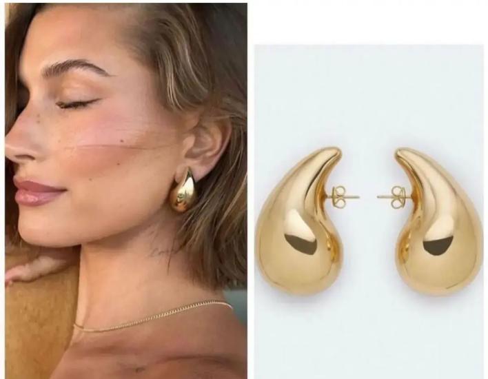 Vog Vip Xuping Çelik Bottega Göz Yaşı Damla Gold Renk Sevgiliye,Anneye,Eşe Küpe Küçük Boy