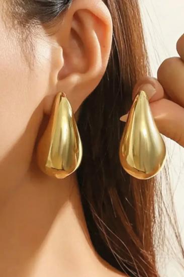 Vog Vip Xuping Çelik Bottega Göz Yaşı Damla Gold Renk Sevgiliye,Anneye,Eşe Küpe Büyük Boy