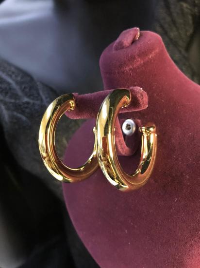 Vog Xuping Model Kalın Boru Halka Tasarım Sevgiliye,Eşe,Anneye,Arkadaşa Hediye Küpe