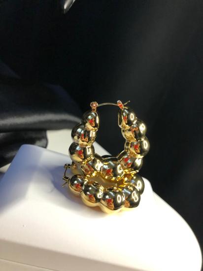 Vog Xuping Model Kruvasan Tasarım Top Sevgiliye,Eşe,Anneye,Arkadaşa Hediye Top Halka Küpe