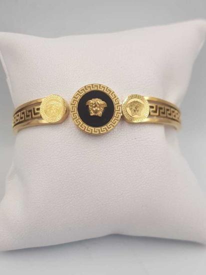 Vog Çelik Medusa Model Tasarım Sarı Renk Sevgiliye,Anneye,Arkadaşa Bileklik