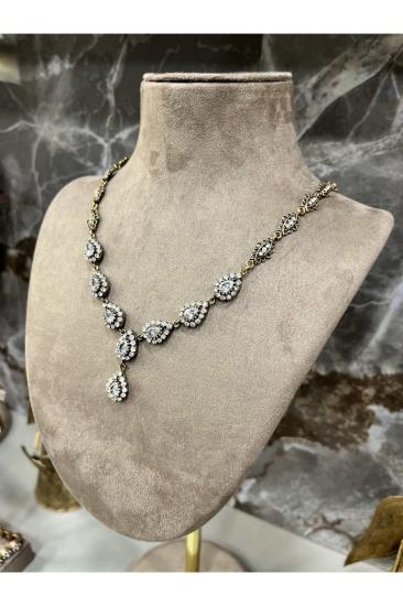 Damla Model Elmas Montür Prinç Meteryal • Sevgiliye • Eşe • Anneye • Gerdanlık Kolye