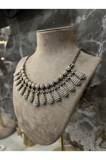 Damla Model İnci Detay Prinç Meteryal • Sevgiliye • Eşe • Anneye • Hediye Gerdanlık Kolye