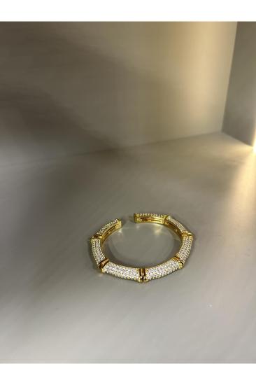 Beyaz Zirkon Taş Kemik Tasarım Prinç Meteryal • Sevgiliye • Eşe • Anneye • Bileklik